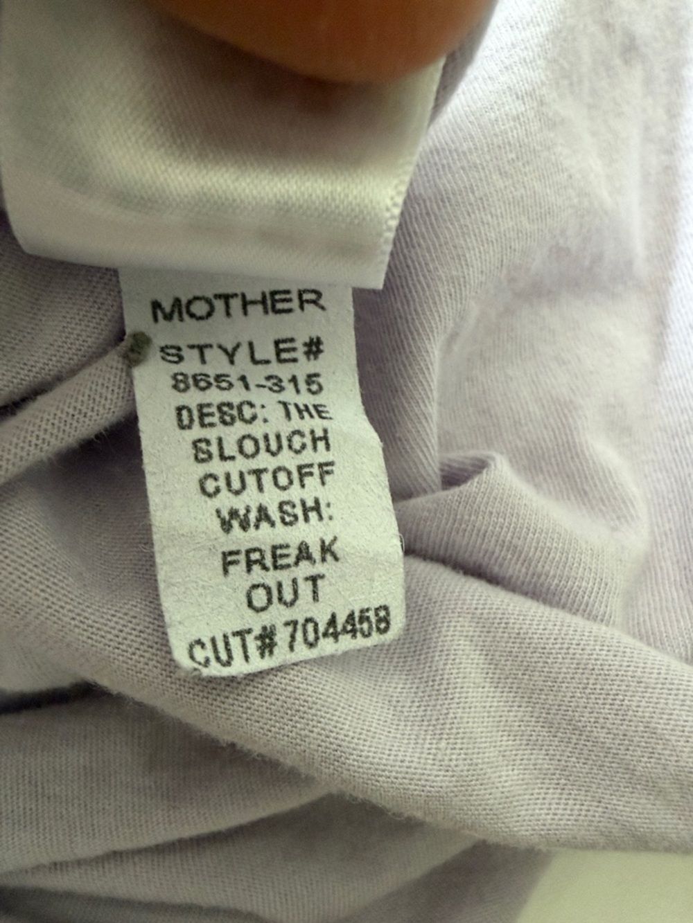 MOTHER the slouch cutoff "freak out." Graphic Tee sz M - Picture 6 of 6